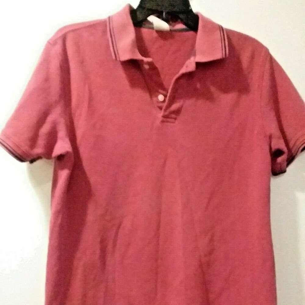 Old Navy Men's Polo Shirt Red Size M